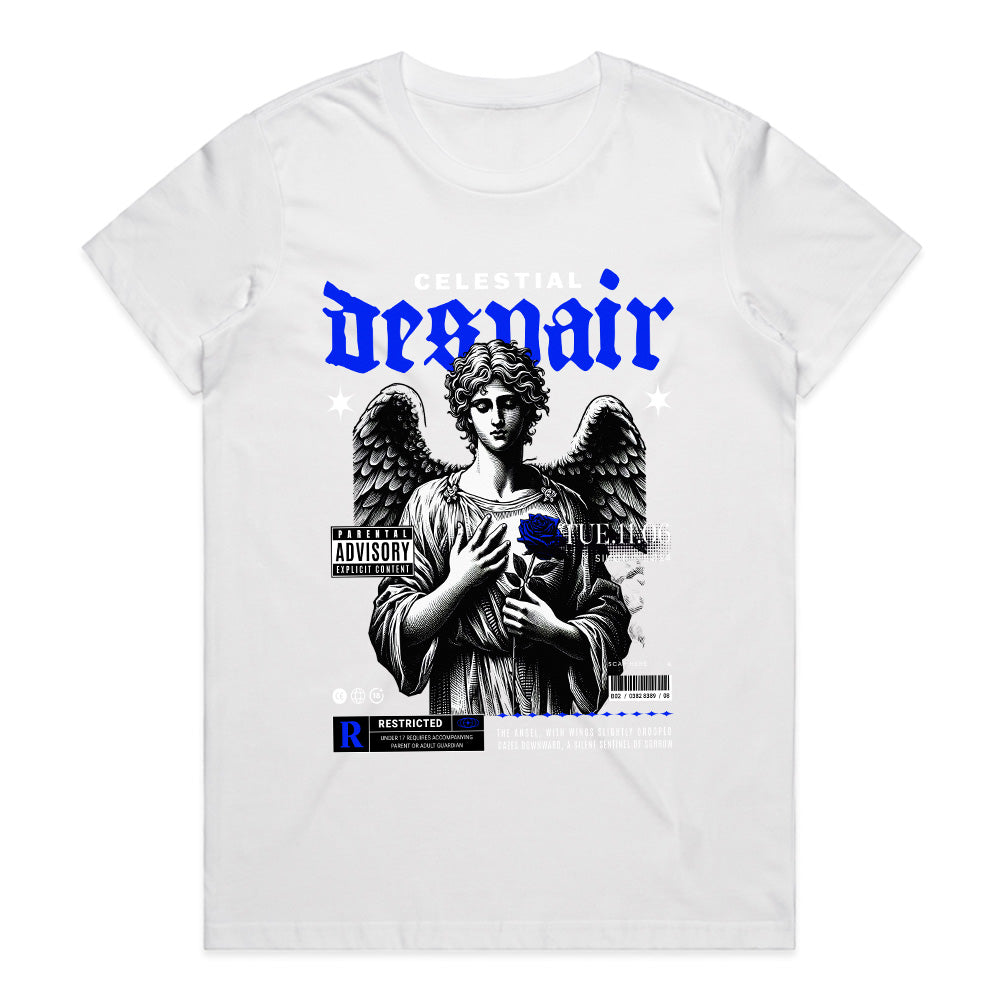 Celestial Despair: Angel of the Midnight Rose Tee