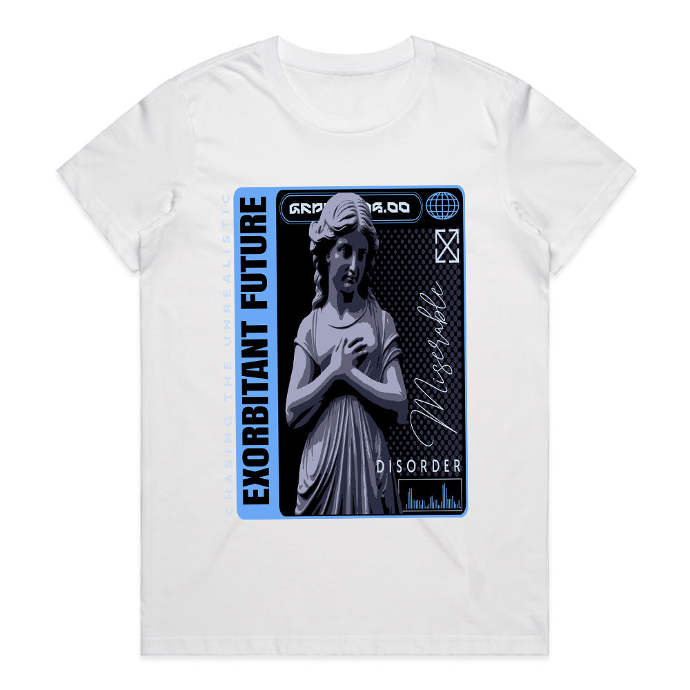 Digital Despair: “Exorbitant Future” Gothic Glitch Tee