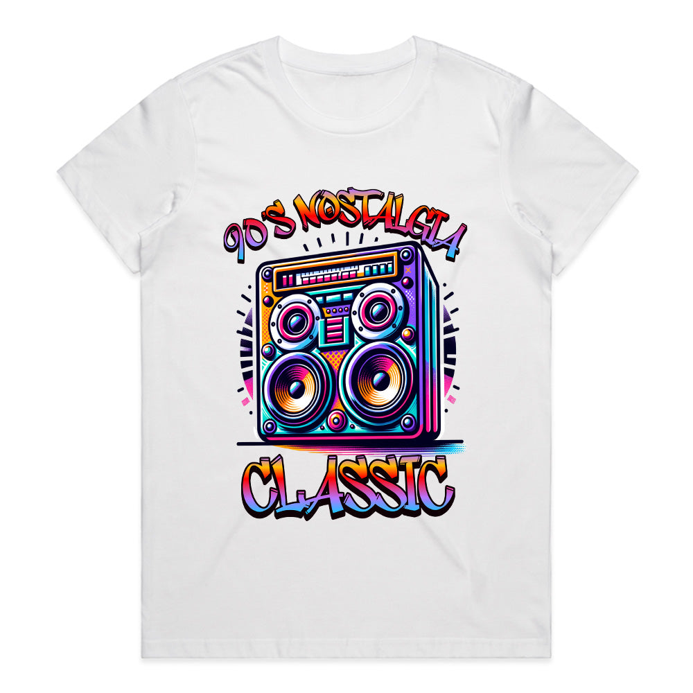 Vibrant 90’s Nostalgia Classic Speaker Tee