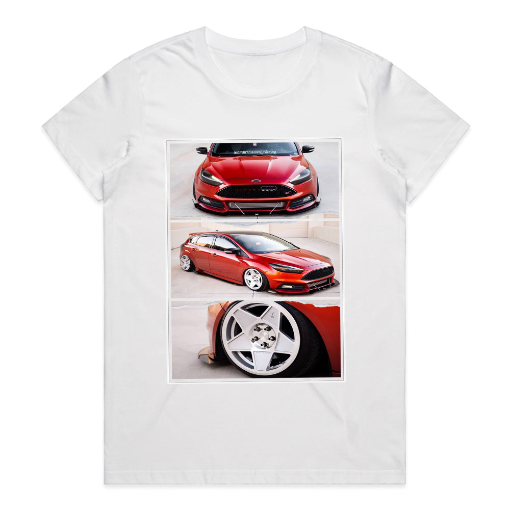 Ford Focus ST Slammed Edition T-Shirt – Static Stance Perfection