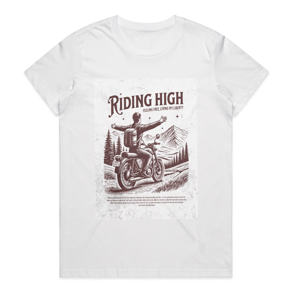 Riding High Vintage Biker Adventure T-Shirt