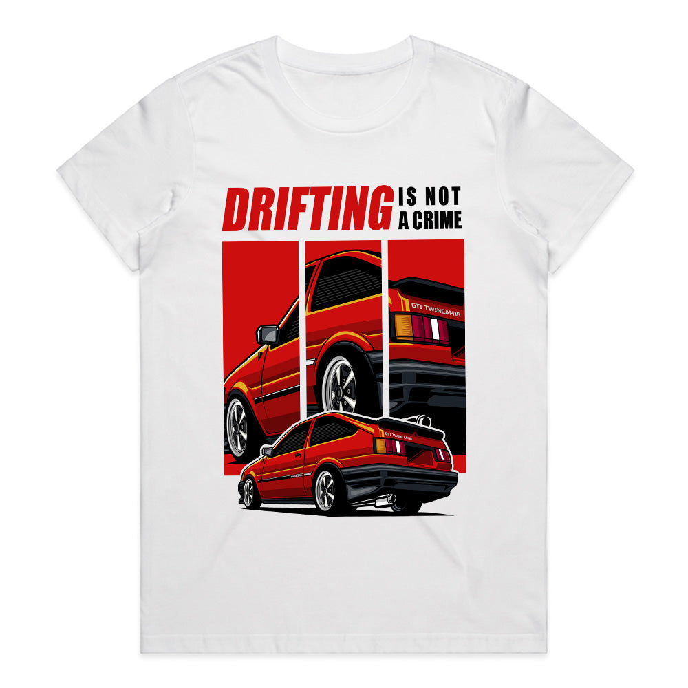 Drifting Is Not A Crime AE86 T-Shirt – Hachiroku Legend Edition