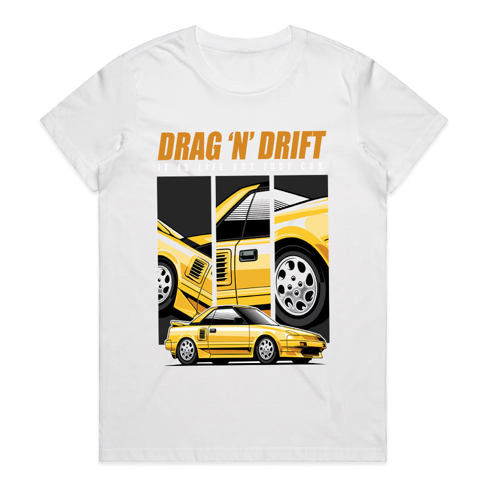 Drag ‘N’ Drift MR2 T-Shirt – Life Behind The Wheel Edition