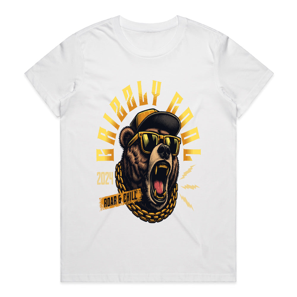 Grizzly Cool: Roar & Chill Streetwear Tee