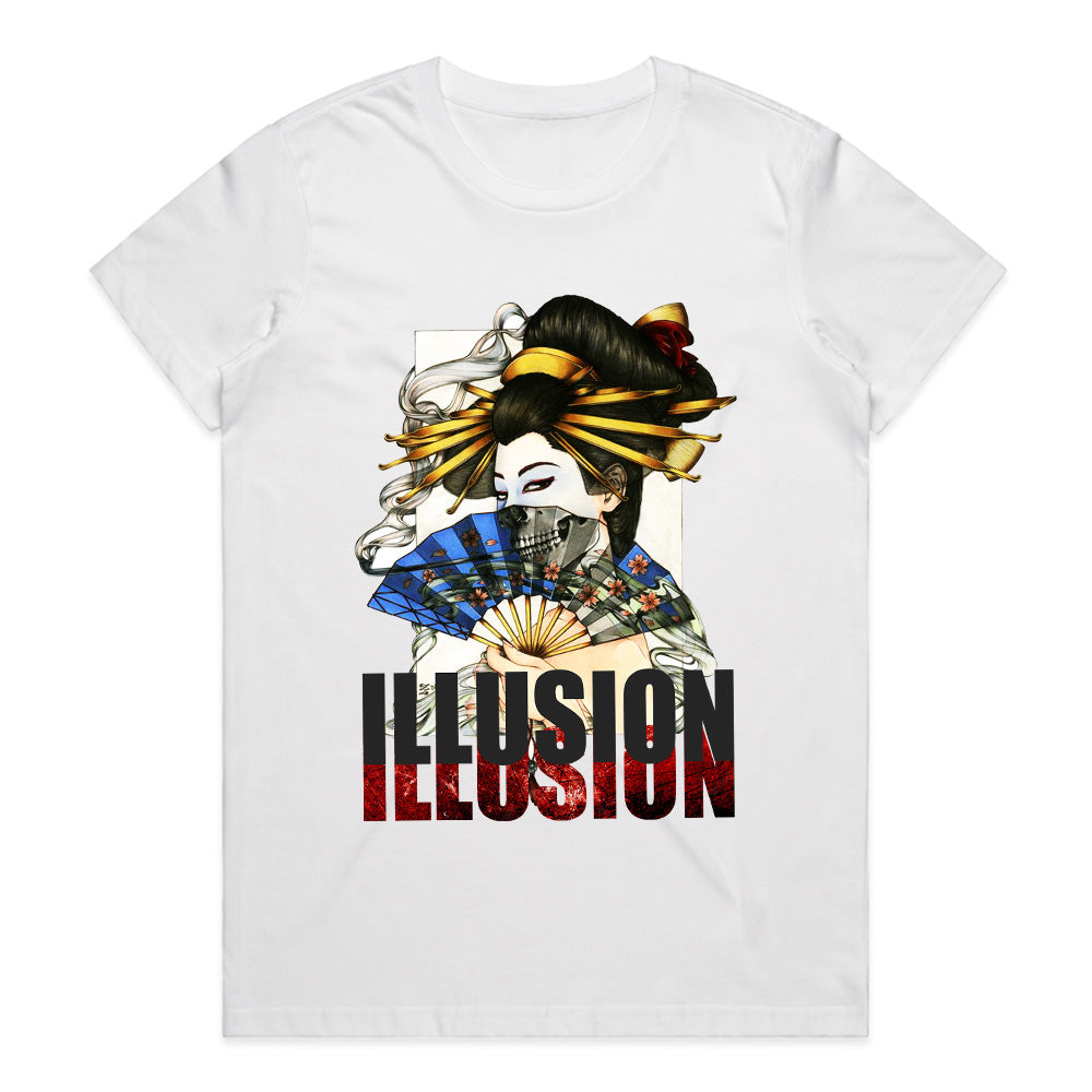 Enigmatic Mirage: Geisha Illusion Tee