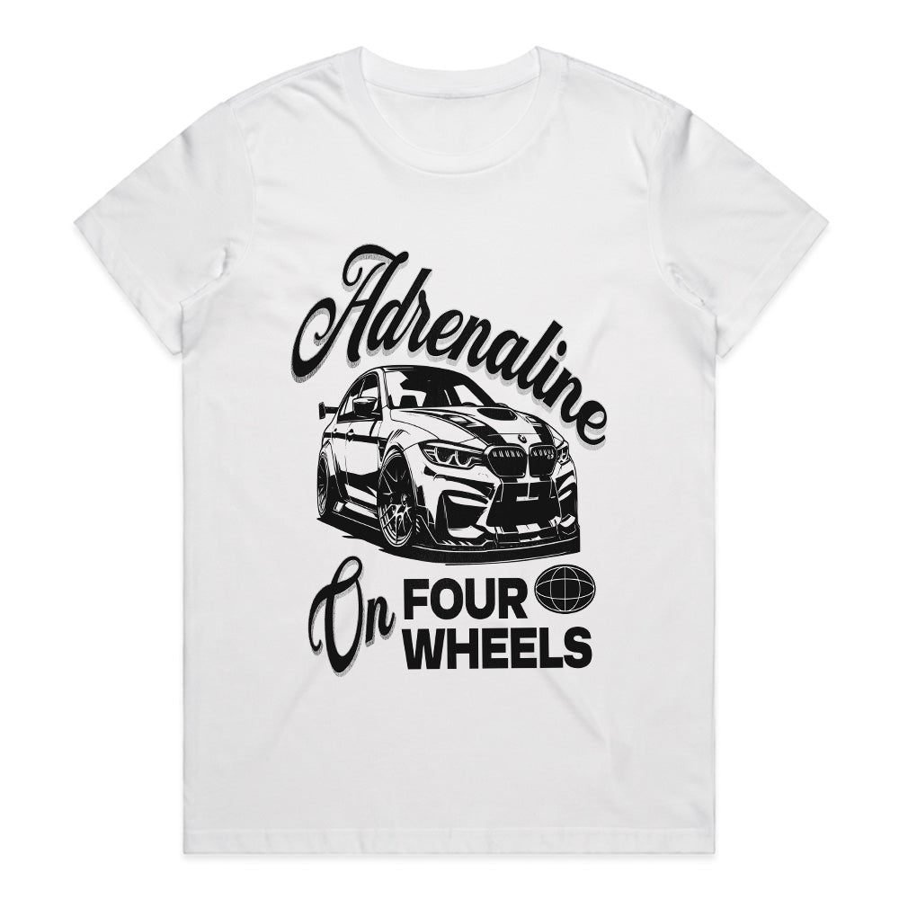 Adrenaline On Four Wheels T-Shirt – Pure Racing Passion Edition