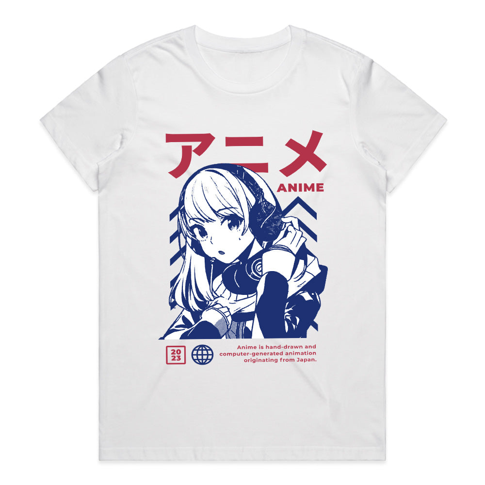 Neo Tokyo Vibes – Classic Anime Girl Tee