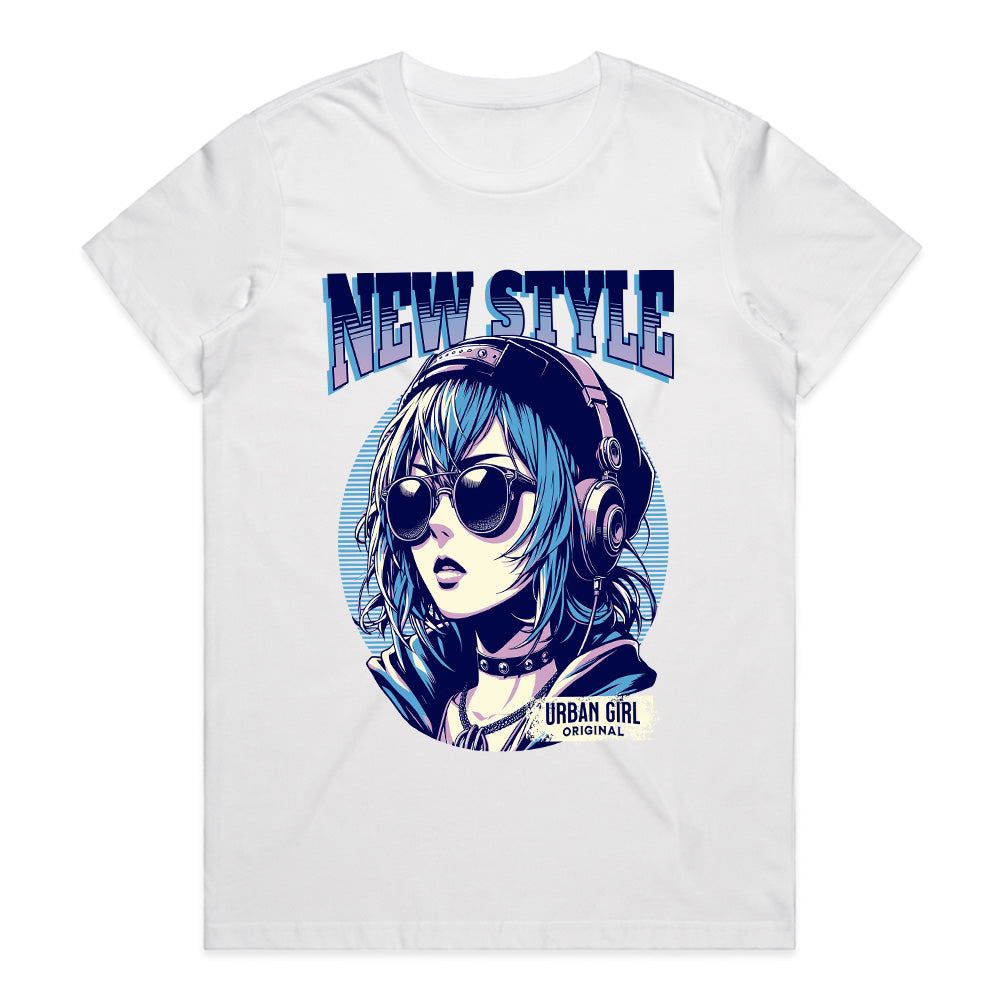 Urban Frequency – New Style Anime Girl Tee