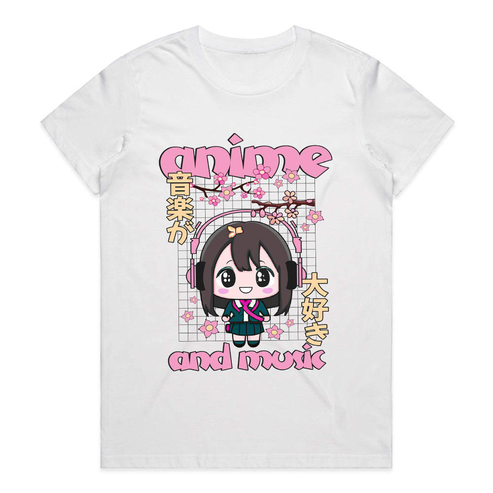 Sakura Beats – Anime & Music Chibi Tee