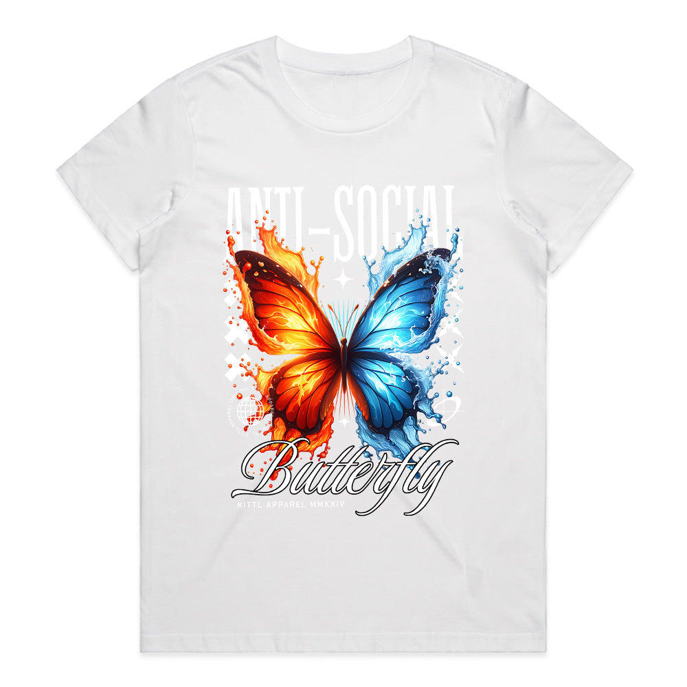 Dual Flame Butterfly – Anti-Social Aesthetic Tee