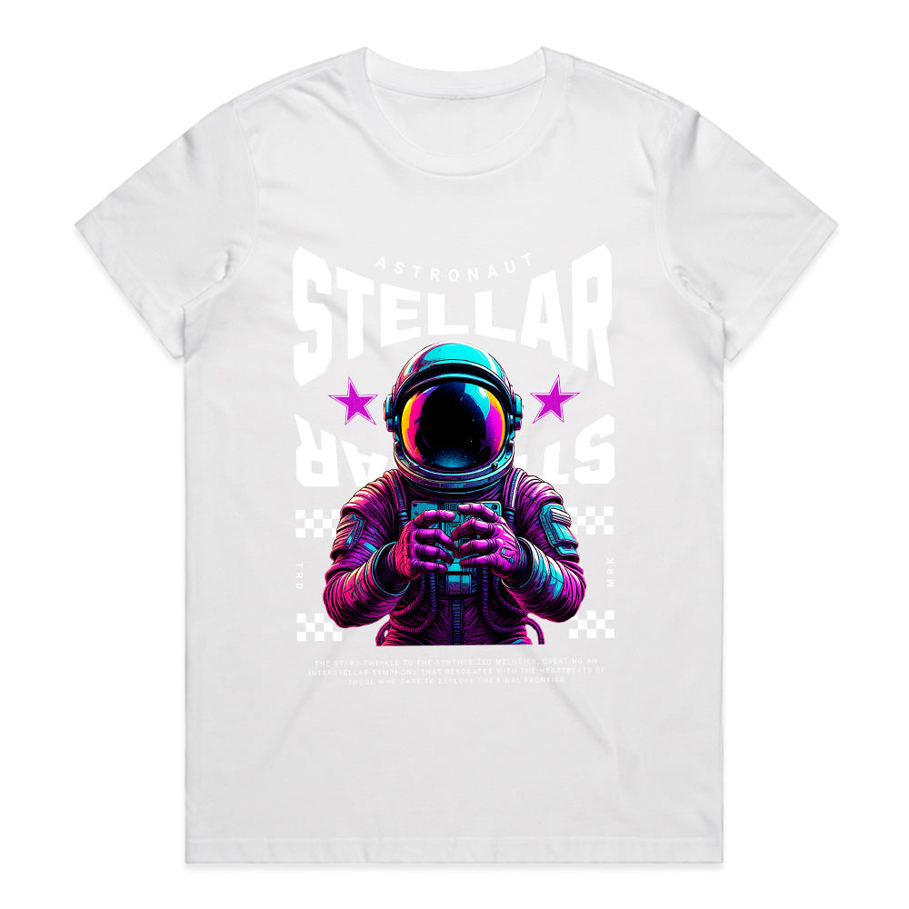 Stellar Signals: Neon Spacewave Tee