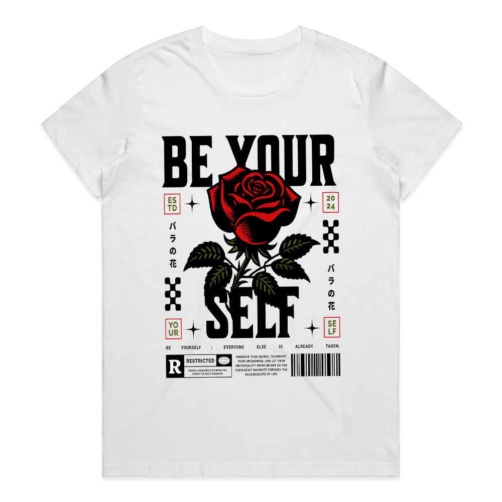 Crimson Identity: Be Your Self Rose Tee