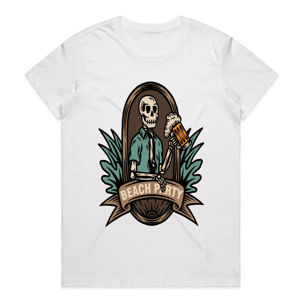 Till Death We Party: Skeleton Beach Bash Tee
