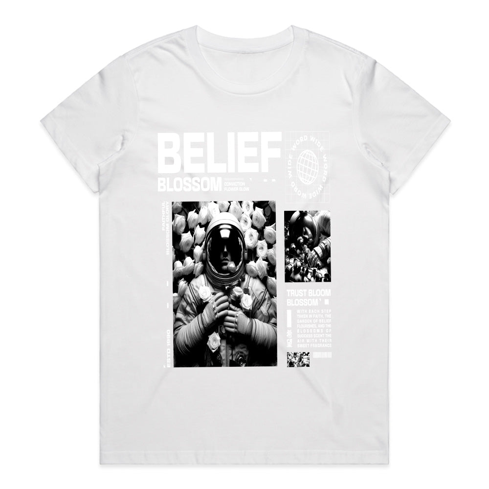 Belief Blossom – Cosmic Conviction Tee