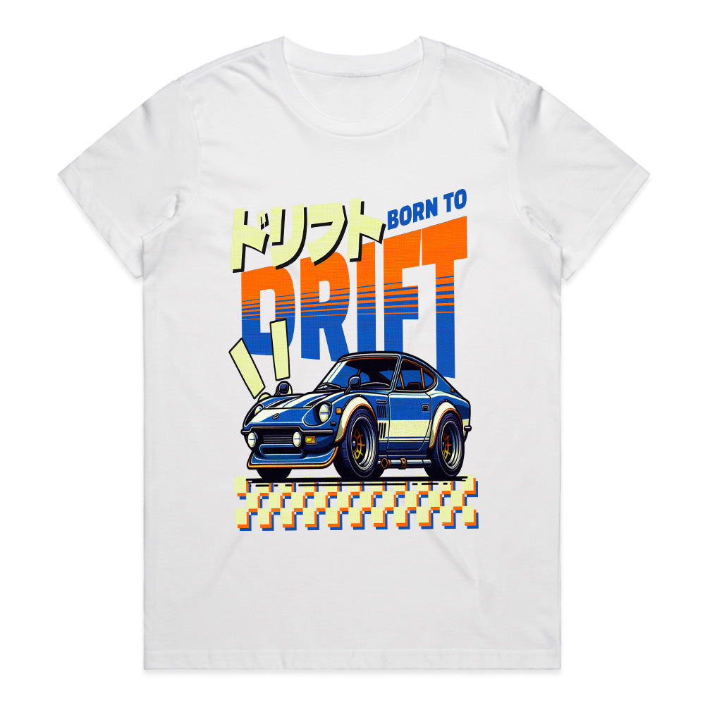 Born to Drift JDM Retro Drift Car T-Shirt – Pixel Street Racer Edition