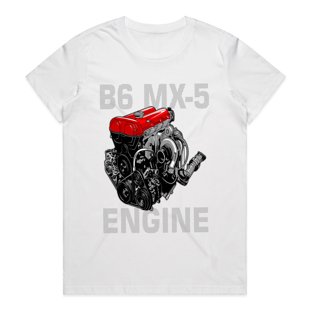 B6 MX-5 Engine T-Shirt – Miata Heartbeat Edition