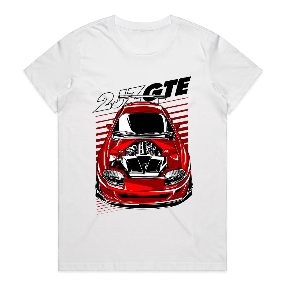 2JZ GTE Supra Power T-Shirt – Redline Boost Edition