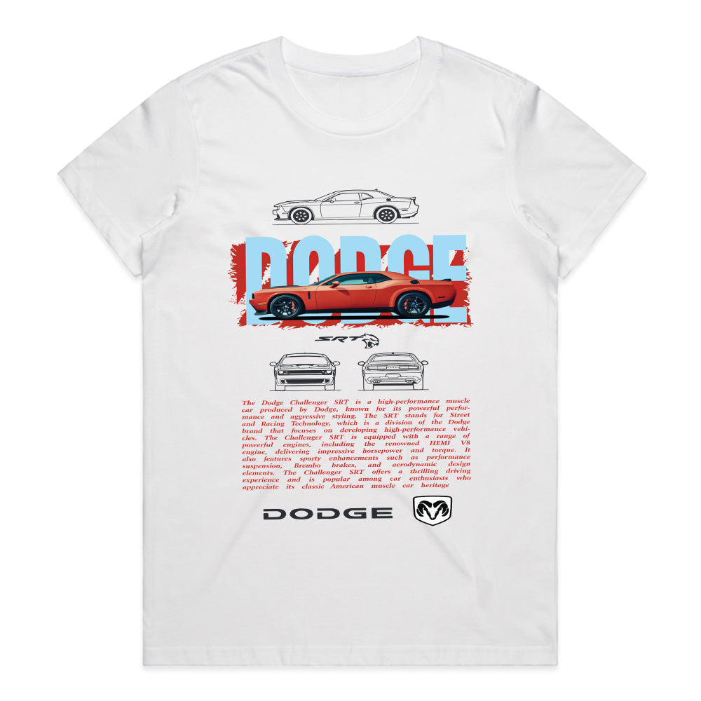 Dodge Challenger SRT Heritage Muscle Car T-Shirt – Built for Legends