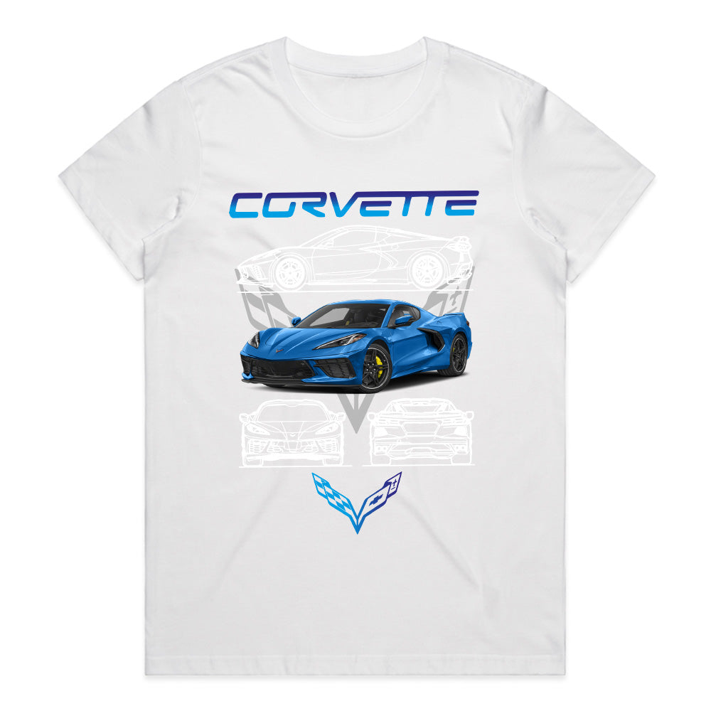 Corvette Legacy - Blueprint Edition Supercar Tee