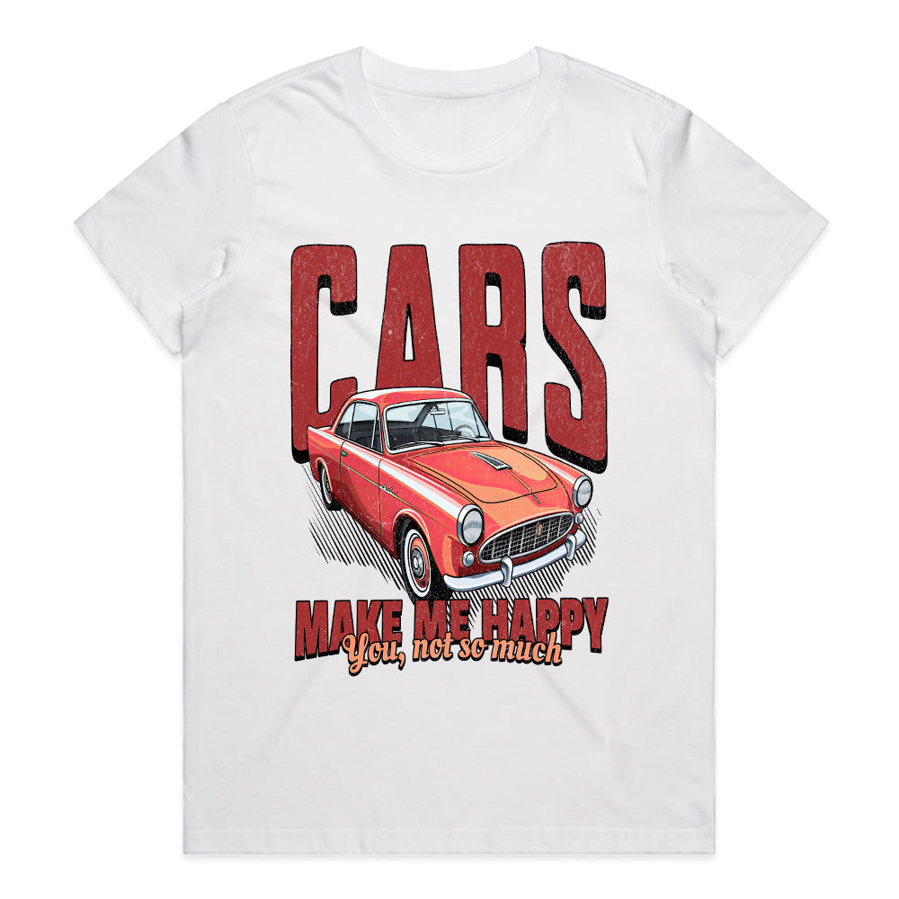 Cars Make Me Happy Funny Classic Car T-Shirt