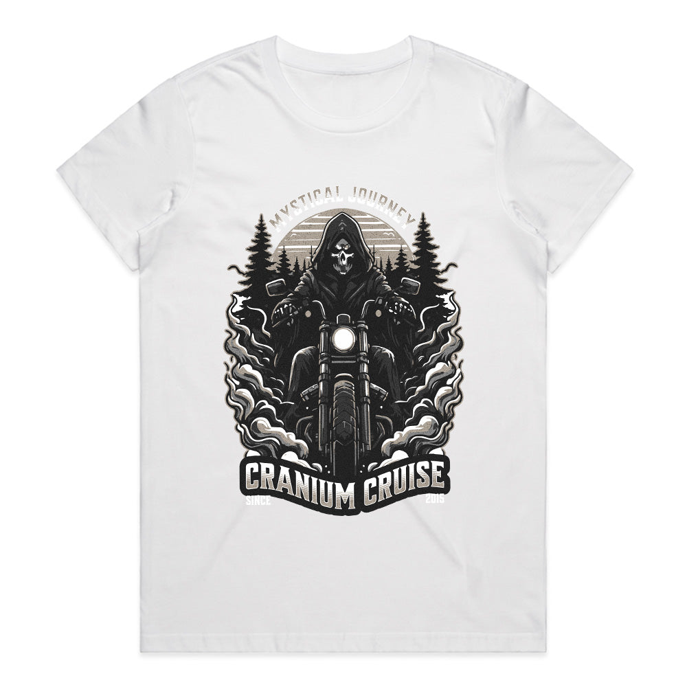 Cranium Cruise – Mystical Journey Grim Reaper Biker T-Shirt
