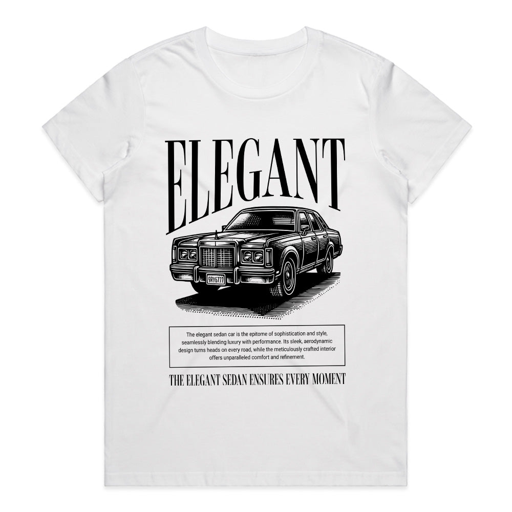 Elegant Sedan - Classic Luxury Vintage Car Tee