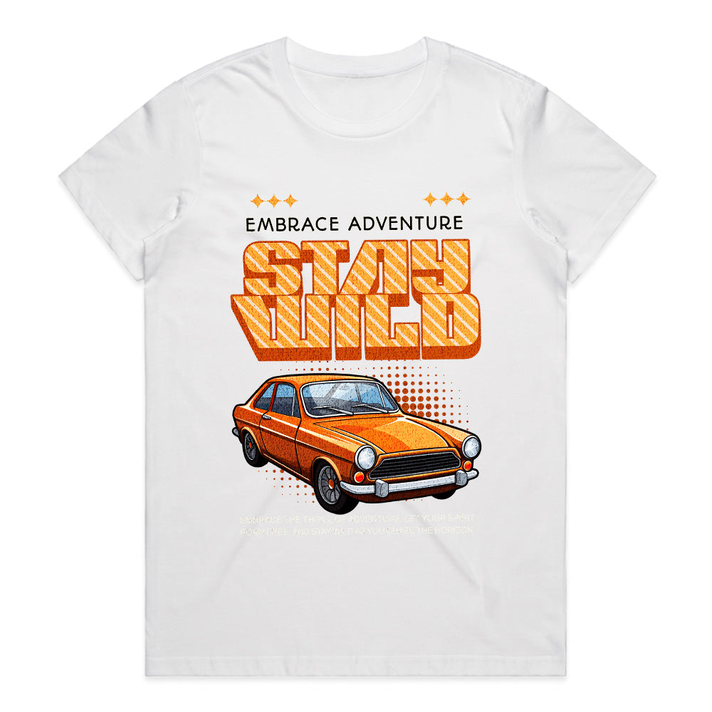 Stay Wild - Embrace Adventure Vintage Car Tee