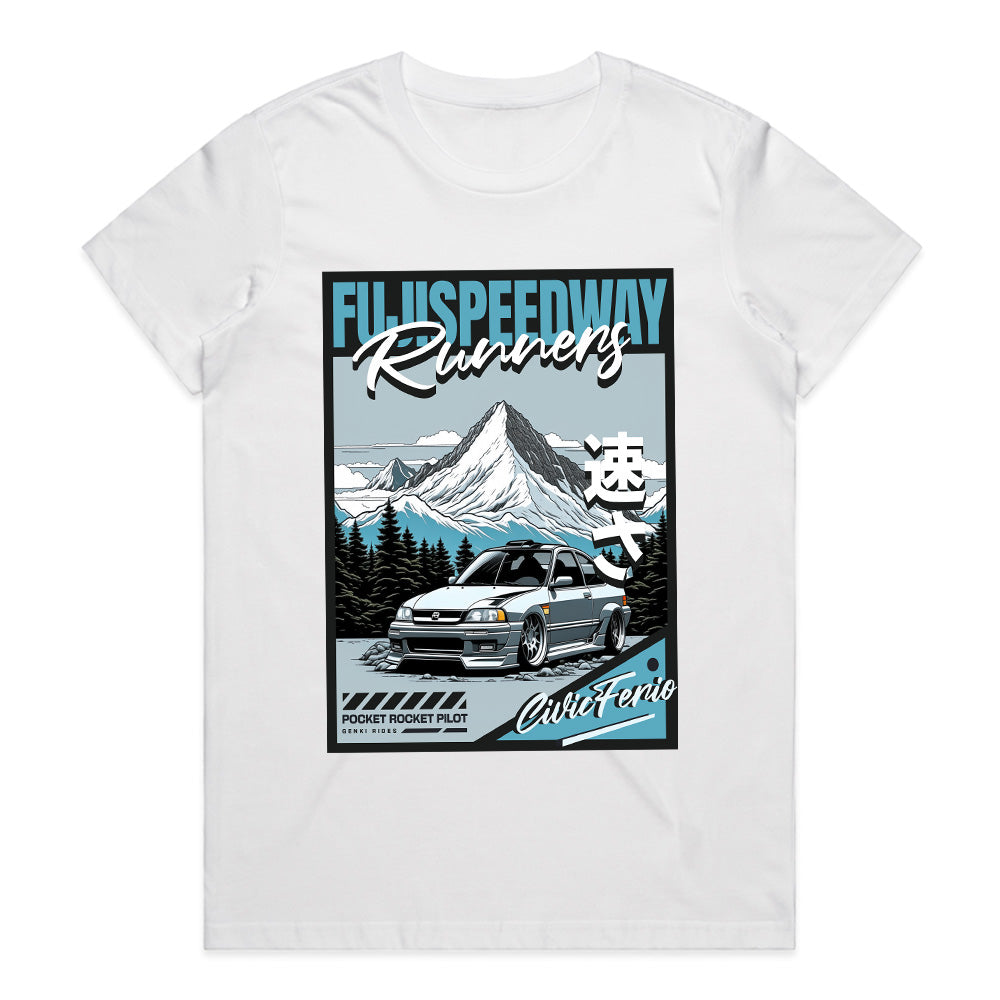 Fuji Speedway Runners: Civic Ferio JDM Pocket Rocket T-Shirt