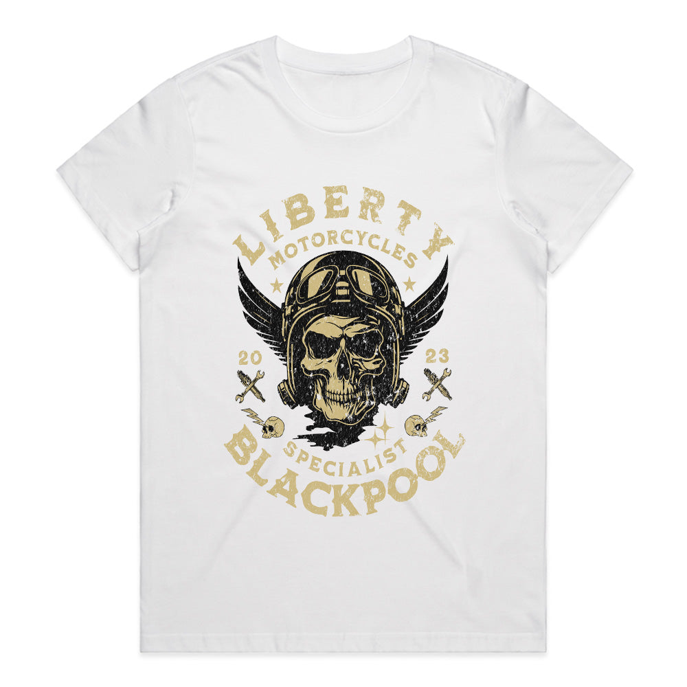 Liberty Motorcycles – Blackpool Specialist Biker T-Shirt
