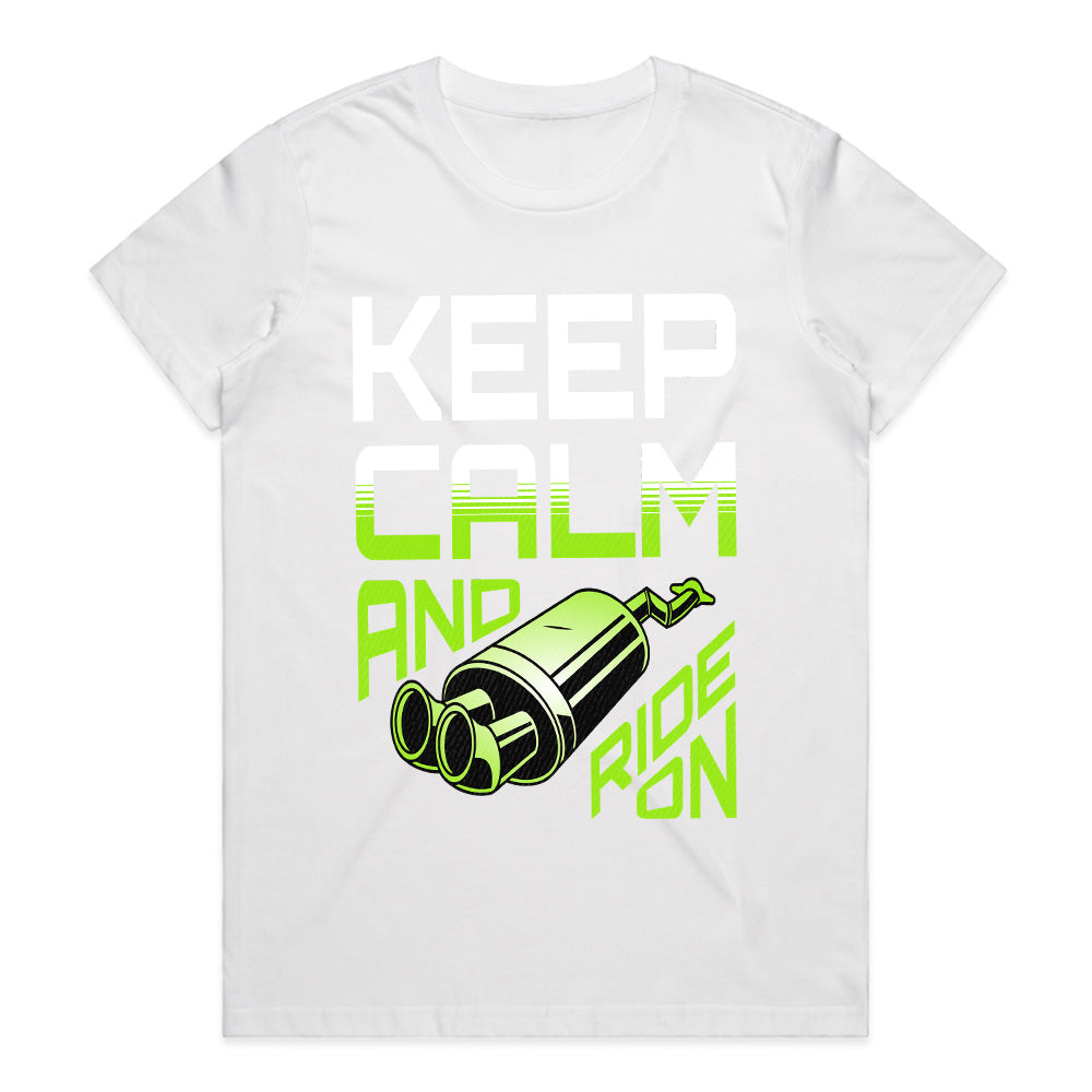 Keep Calm and Ride On: Turbo Exhaust Streetwear T-Shirt