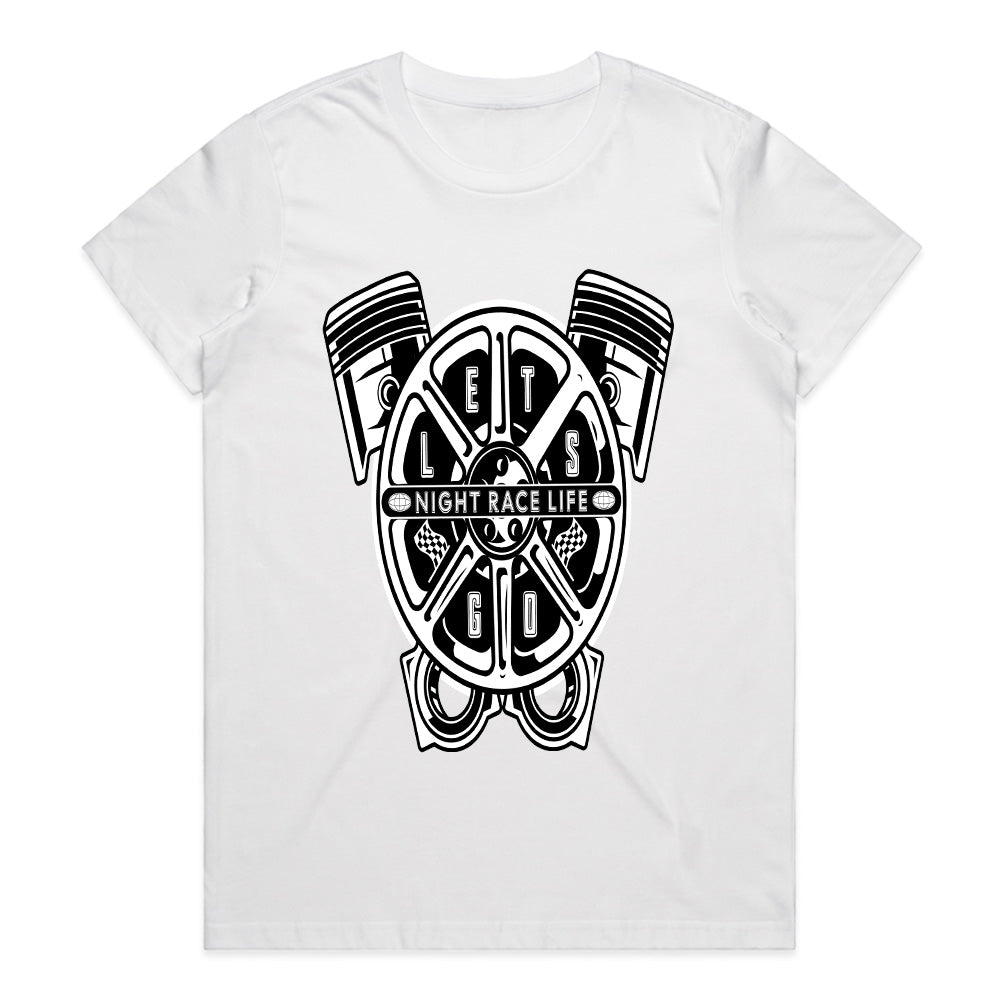 Let’s Go: Night Race Life Engine Art T-Shirt