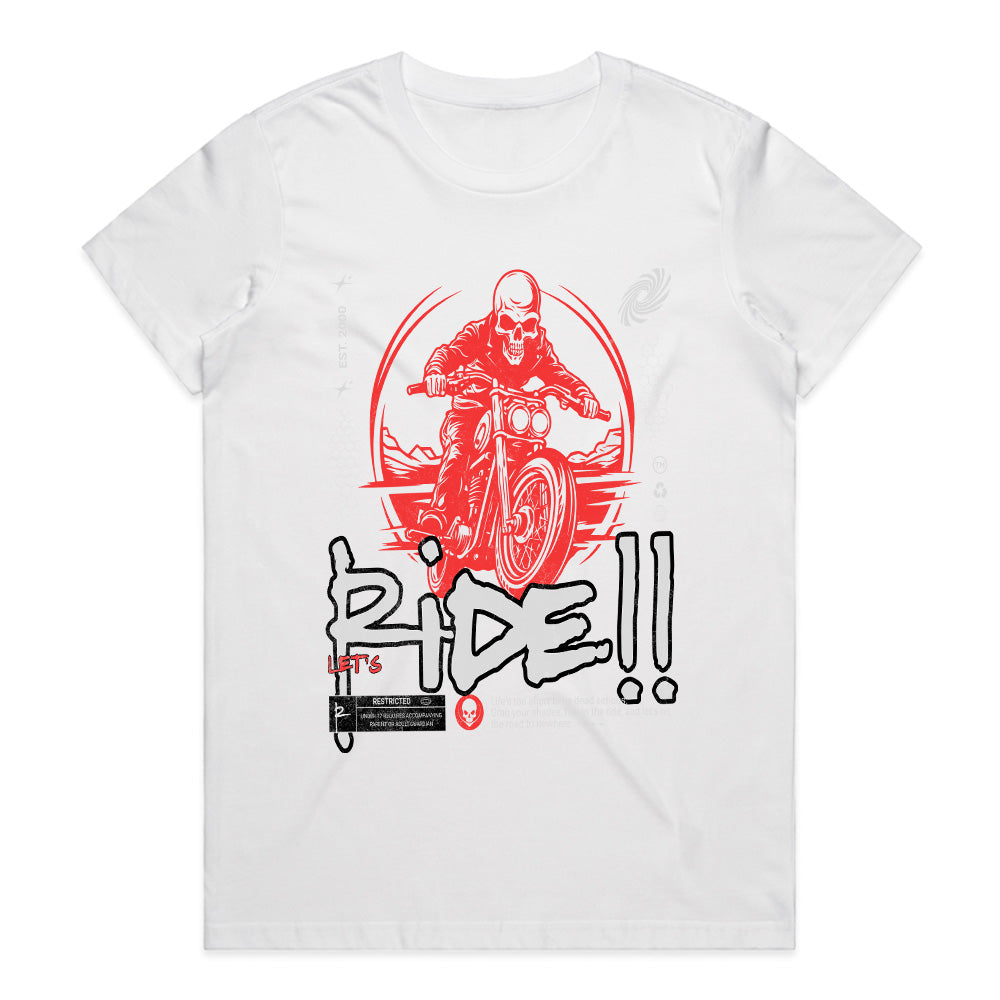 Let’s Ride!! – Skull Rider Streetwear Biker T-Shirt