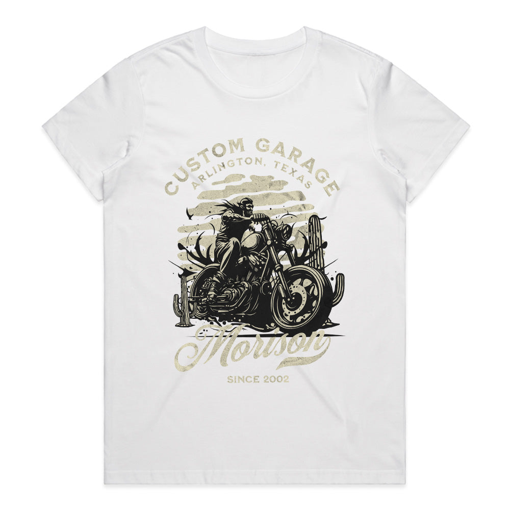 Morison Custom Garage – Arlington, Texas Vintage Biker T-Shirt