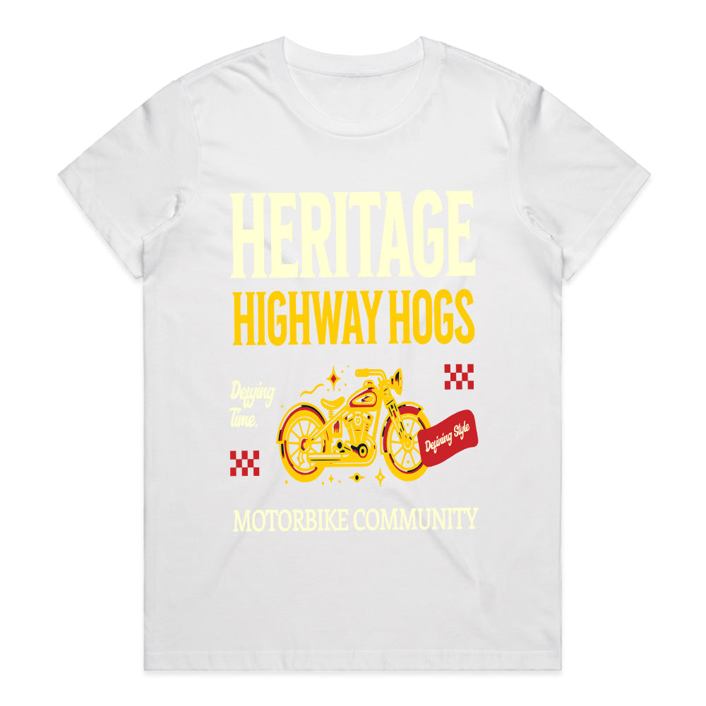 Heritage Highway Hogs – Motorbike Community Classic Rider T-Shirt