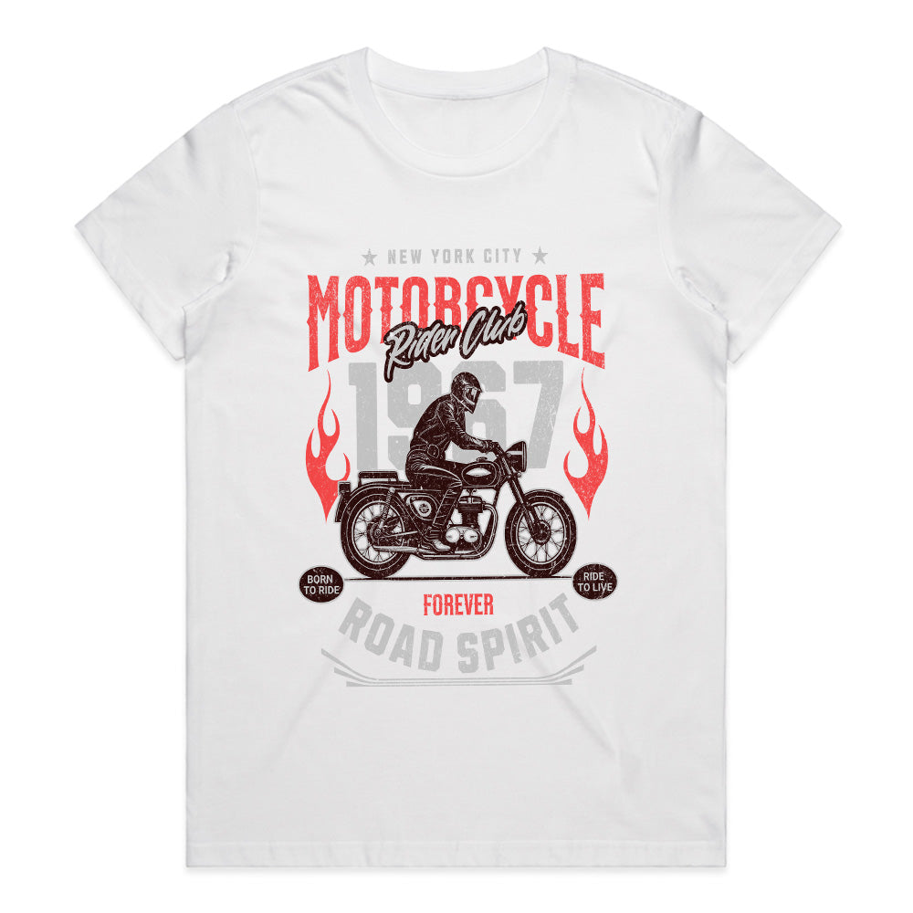 Motorcycle Rider Club – Road Spirit 1967 Vintage Biker T-Shirt