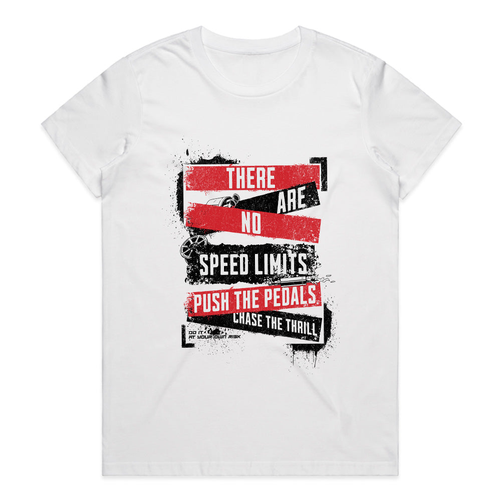 No Speed Limits T-Shirt – Push The Pedals Thrill Chaser Edition