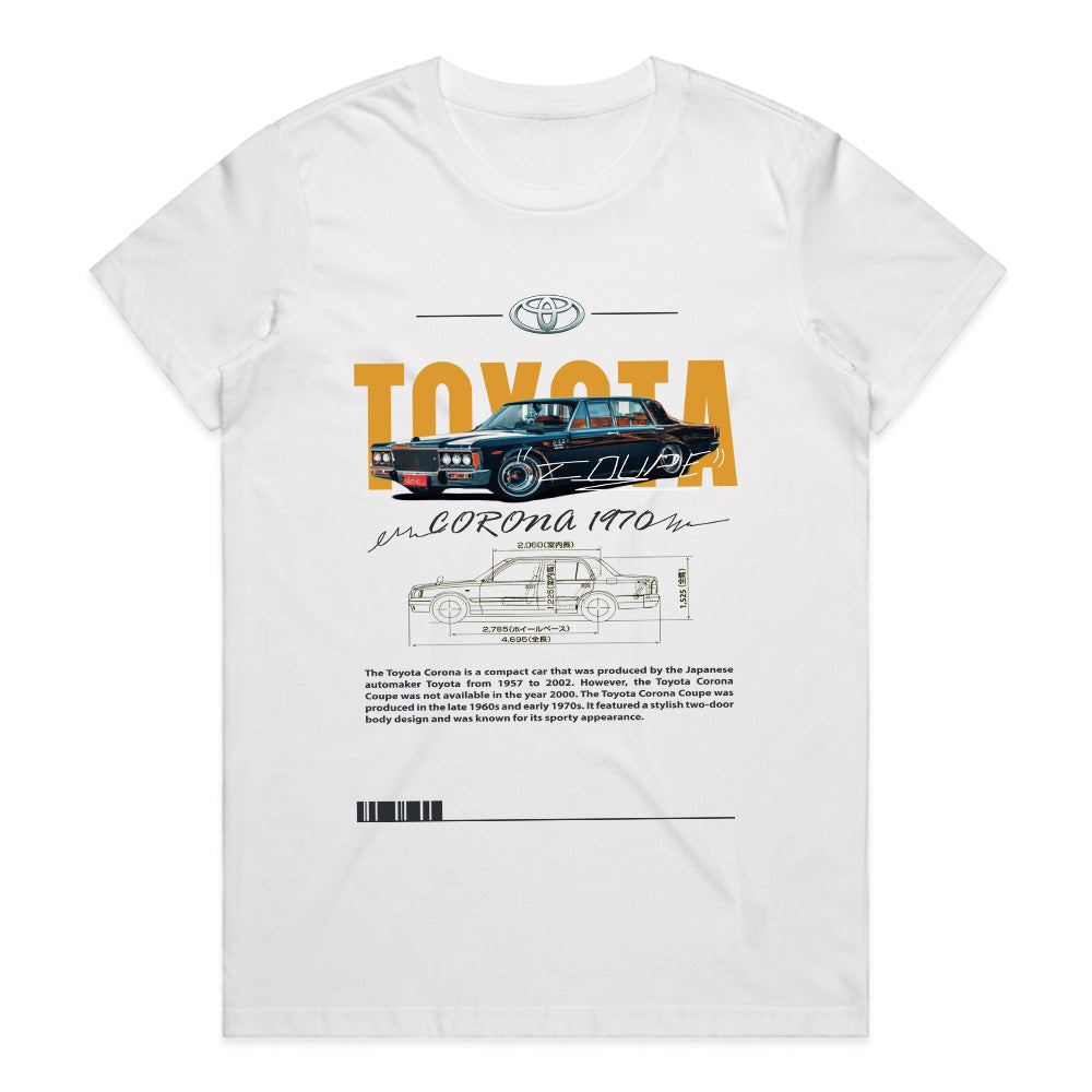 Toyota Corona 1970 T-Shirt – Vintage JDM Classic Edition