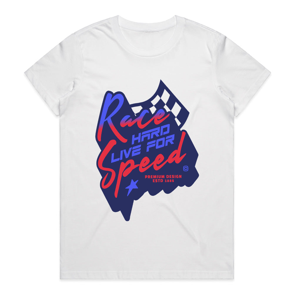 Race Hard Live for Speed T-Shirt – Bold Racing Spirit Edition