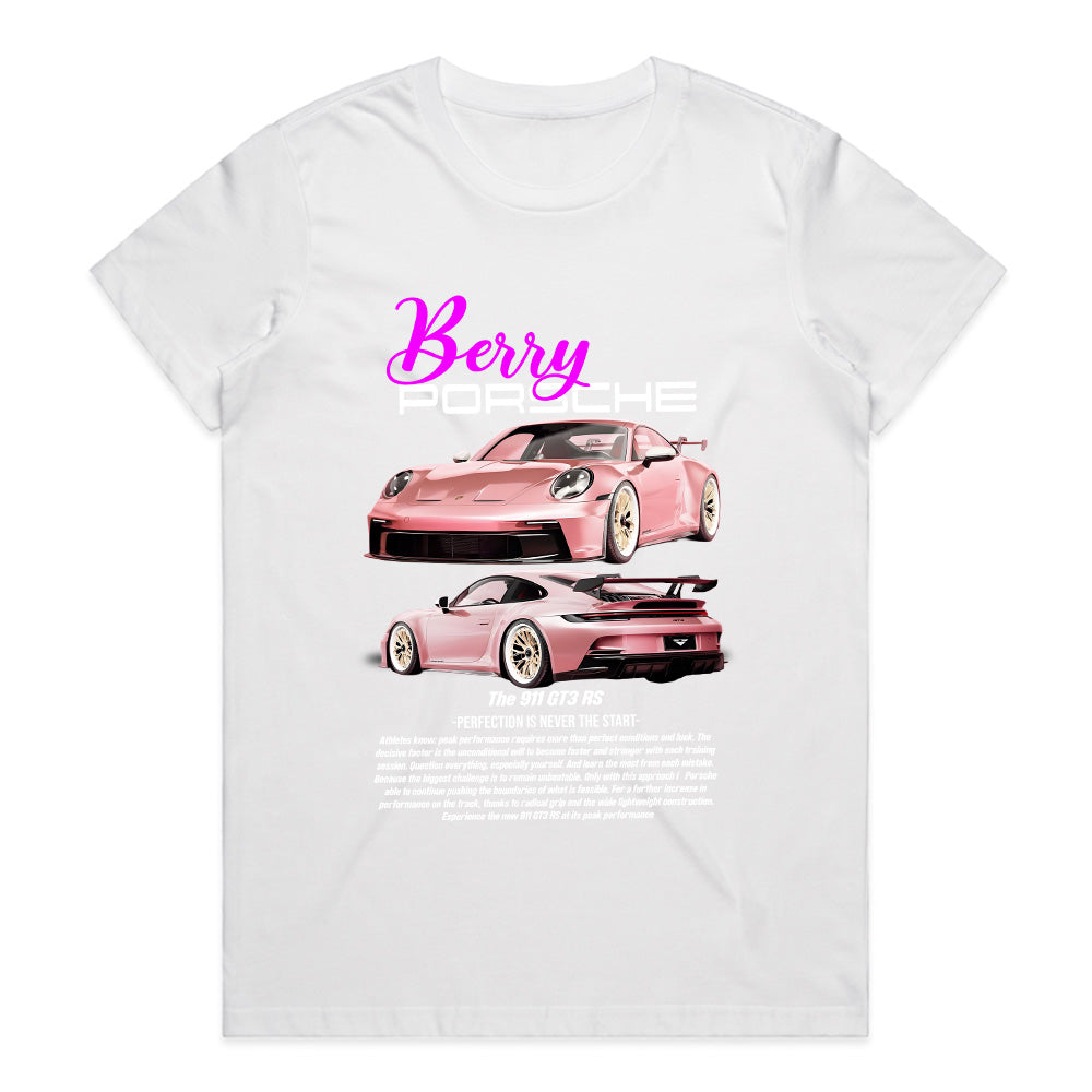 Berry Porsche 911 GT3 RS T-Shirt – Pink Performance Edition
