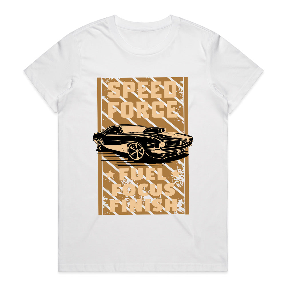 Speed Force Muscle Car T-Shirt – Fuel, Focus, Finish Edition