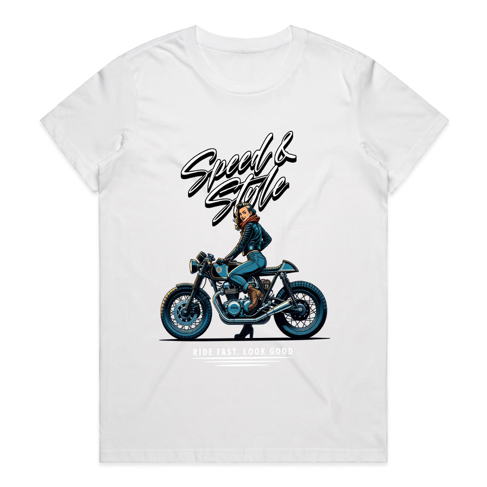 Speed & Style Vintage Motorcycle Rider T-Shirt