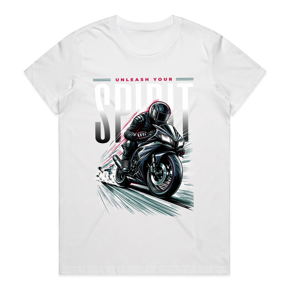 Unleash Your Spirit T-Shirt – Speed Racer Sportbike Moto Tee