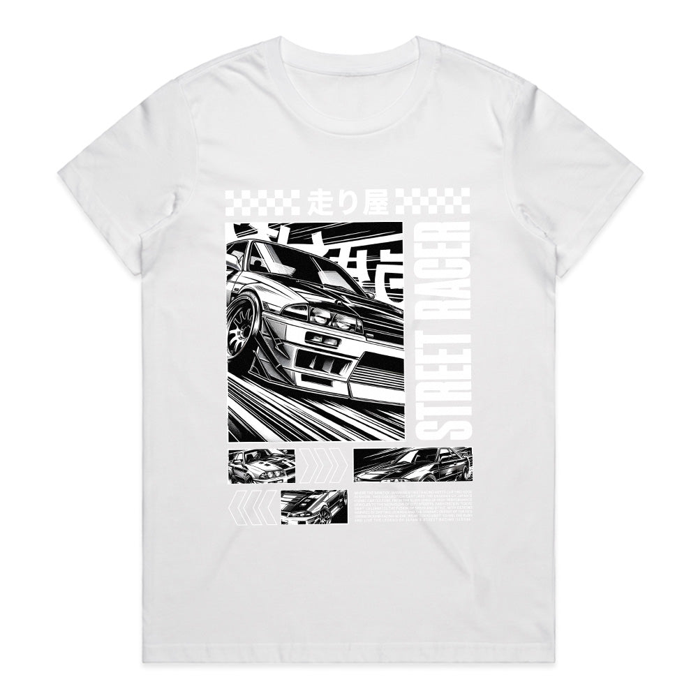 Street Racer Japan – Monochrome Drift Manga Legend T-Shirt