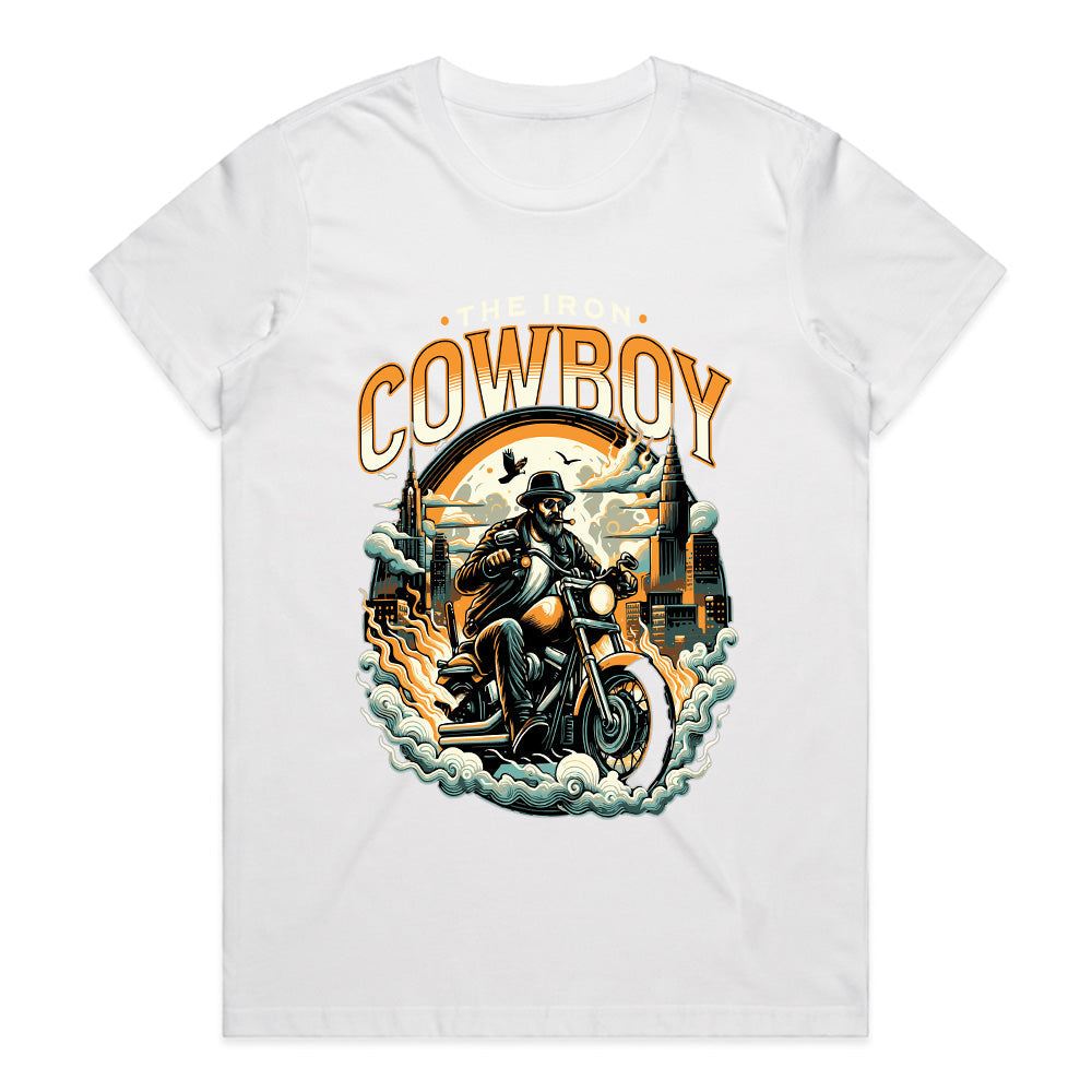 The Iron Cowboy T-Shirt – Western Biker Legend Tee