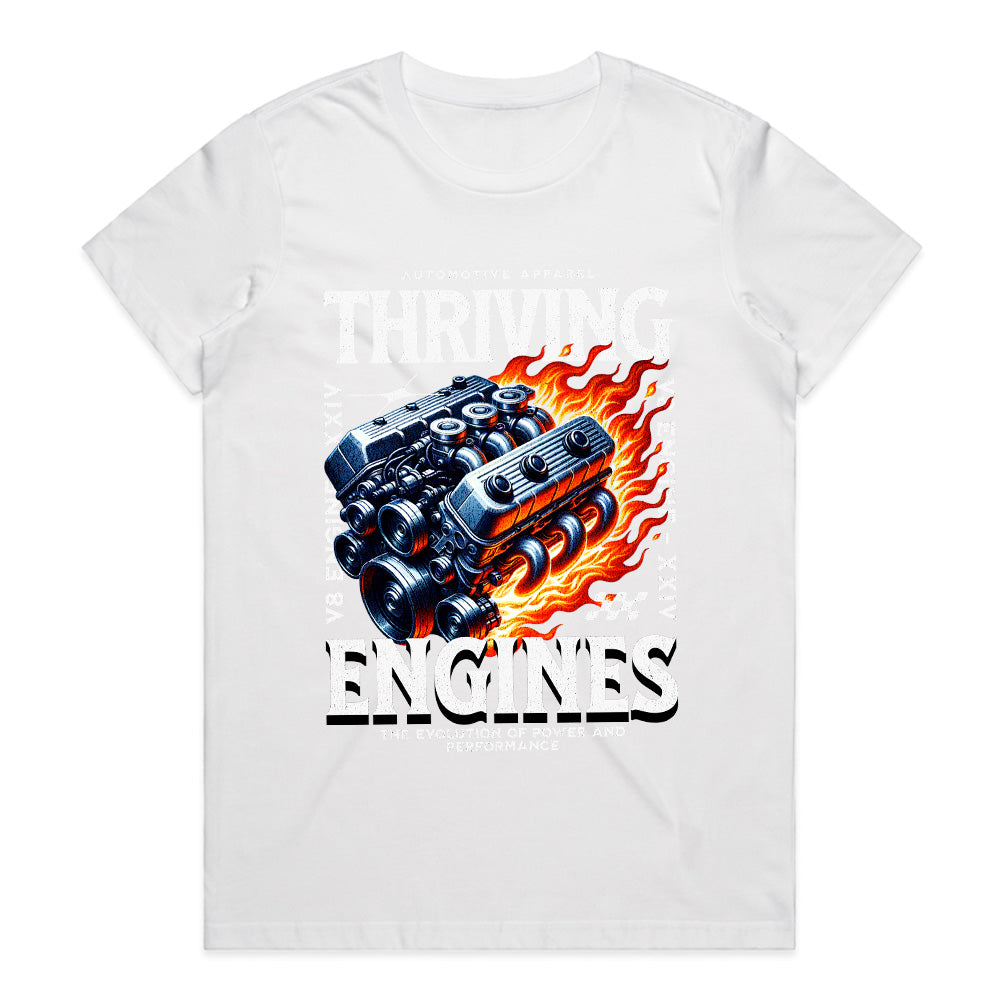 Thriving Engines – V8 Power & Performance Evolution T-Shirt