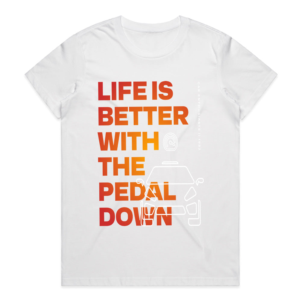 Pedal Down Lifestyle – Car Enthusiast Minimalist Racing T-Shirt