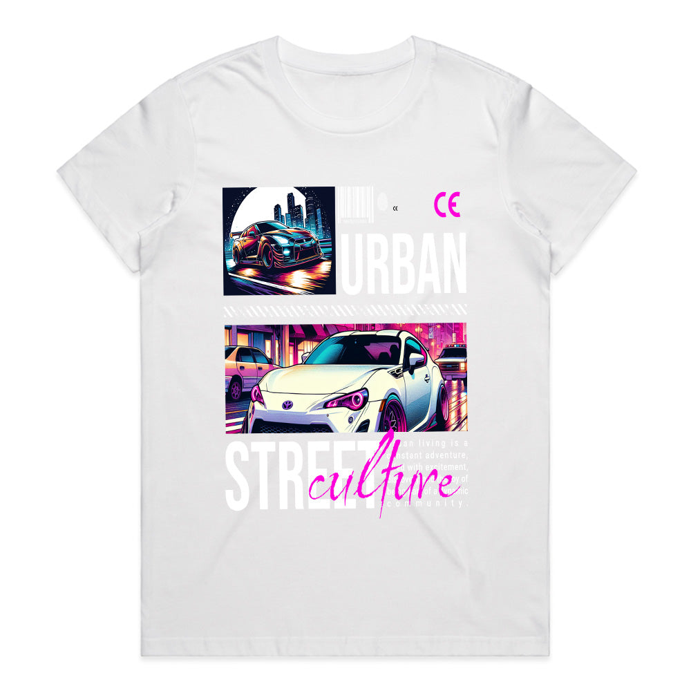 Urban Street Culture Neon Drift – JDM Car Nightlife T-Shirt