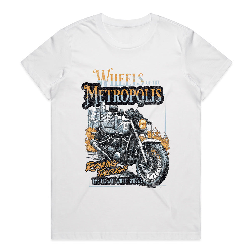 Wheels of the Metropolis Biker T-Shirt – Roaring Through the Urban Wilderness