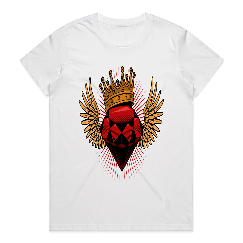 Royal Ember – Winged Heart Crown Tee