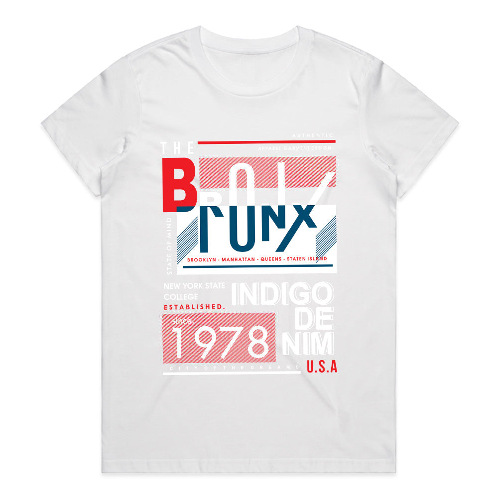 Bronx Bound – Indigo Denim Statement Tee
